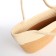 Female wicker bag without fastening, milk/beige color