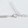 Set 2 objects: earrings, necklace "ice" pigtail, 80cm, white color in silver, 80cm