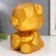 Piggy bank Plastic "Bear with Heart" gold 14.5x14x17 cm