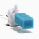 Rectangular sponge for filter No. 1, coarse, 4 x 4.5 x 11 cm, blue
