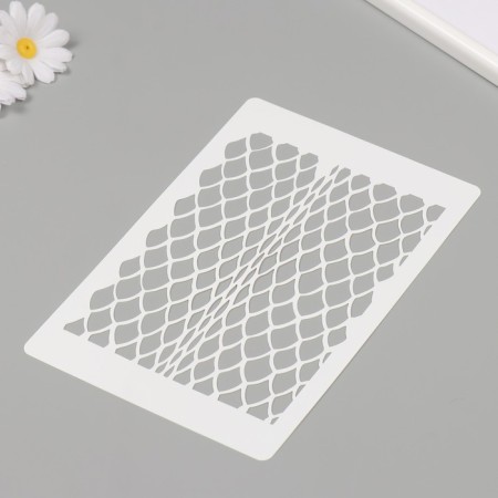 Plastic stencil "Snake print. Snow Skin" 16x24cm-1