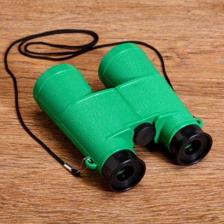 Binoculars 6x, childish, plastic, neck lace, mix, 11x13 cm-1