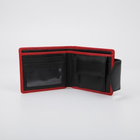 Women's wallet on magnet, red color-2