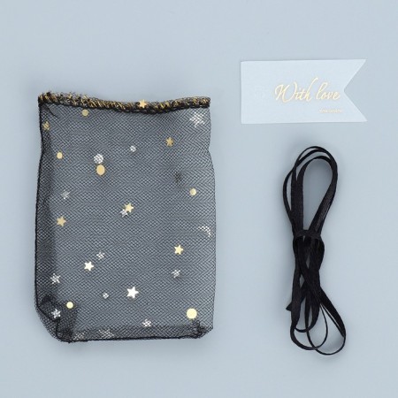 Gift bag from tulle "Night", 7 x 9 cm +/- 1.5 cm-5