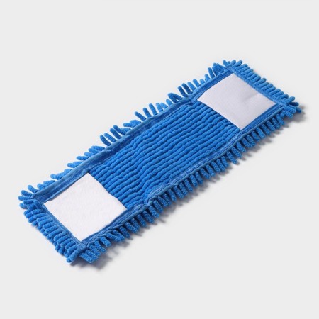 Nozzle for a flat mop of the share, 43 × 13 cm, microfiber booklies, blue color-3