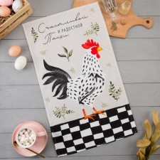 Dolyana towel “Happy and joyful Easter” 35x60 cm, 100% cotton, waffle 160 g/m2