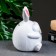 Piggy bank "Hare Puff" White, 15cm