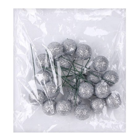 Figure for crafts and decor on the “ball” wire, set of 20 pcs., Size 1 pc. - 2 × 7 cm, silver color-2