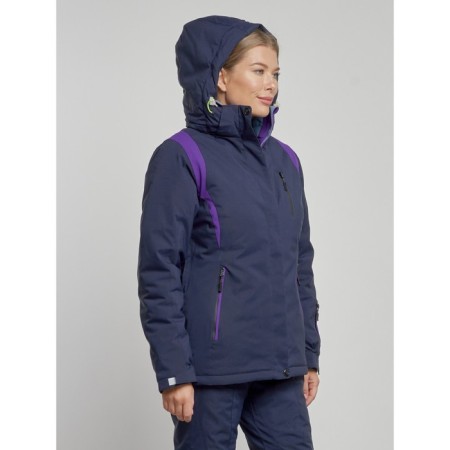 Ski jacket female winter, size 44, dark blue color-8