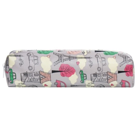 School Penal on the zipper "Paris" Calligrata, gray-1