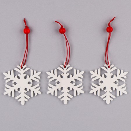 New Year's suspension "Snowflake", (set of 3 pcs.)-1