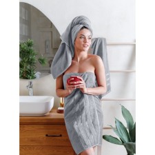 A set of terry towels Silver Frost, size 30x50 cm, 50x90 cm, 70x140 cm, color gray color