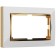 Frame for a double outlet WL03-FRAME-01-DBL-WHITE-GD, color gold, white
