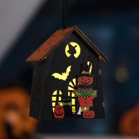 LED suspension "Jack House" 7 × 9.5 × 6 cm, plastic, batteries LR1130x3, glow warm white