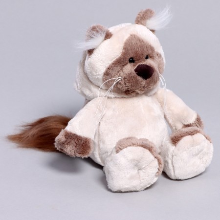 Soft toy "cat" in a suit, 25 cm, beige color-5