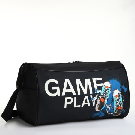 Sports bag with lightning, external pocket, black color-2