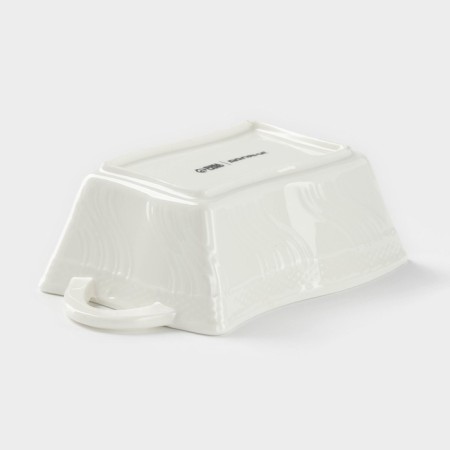 Baking a foam -resistant ceramic of the Dolyan “Rectangle. Menno ", 17 × 9 × 5.5 cm, white color-6