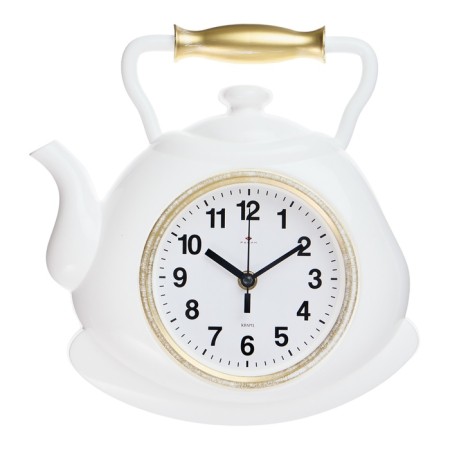 Wall -wall clocks for the kitchen "Teaker", silent, 27 x 28.5 cm, white, aa-4