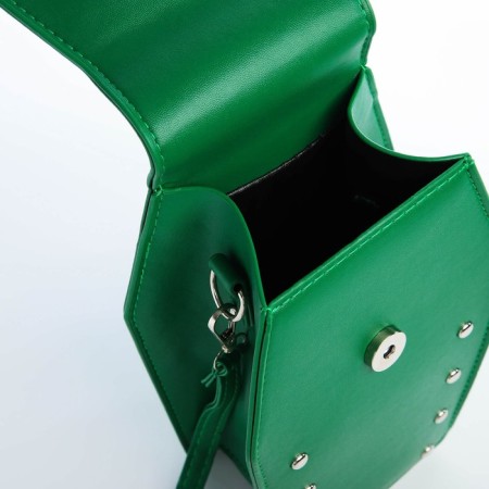 Youth bag on magnet, green color-5