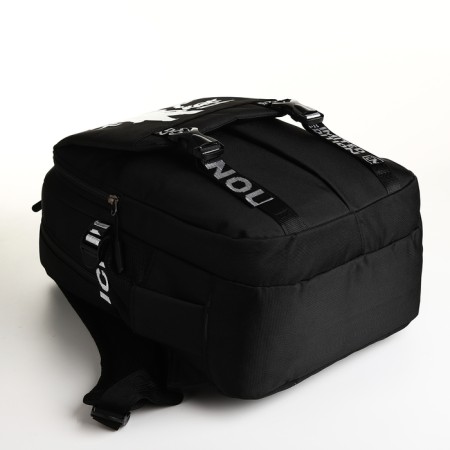 Youth backpack from lightning textiles, 5 pockets, black color-4