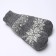 Women's woolen mittens "snowflake", gray color, size 20-22