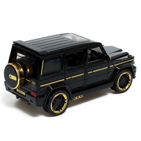 Metal, inertial machine, 1:24, doors, hood, trunk, black color open-2