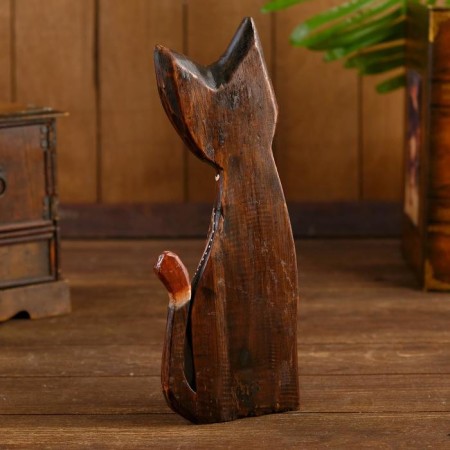 Interior souvenir "Cat with a turtle" 30 cm-4