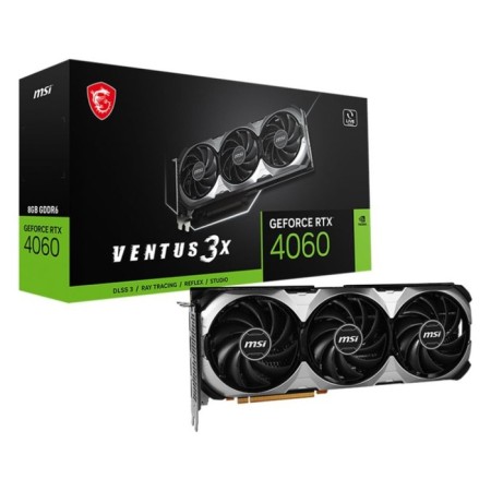 Video card MSI PCI-E 4.0 RTX 4060 Ventus 3x 8G NVIDIA GeForce RTX 4060 8GB 128BIT GDDR6 246 106852-4