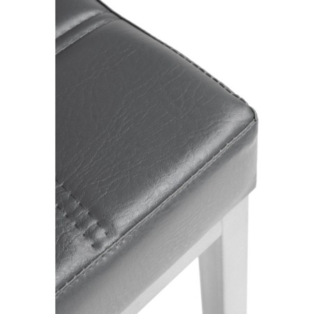 Stool Khurkroks Metal/Eco -leather, gray/gray 37x37x52 cm-5