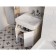 Tumbling under the Aquaton sink Scandil Doors, 55 cm, white gloss color, oak Verona