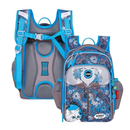 Frame backpack 35 x 26 x 18 cm, Across ACS5, Gray/Blue ACS5-3