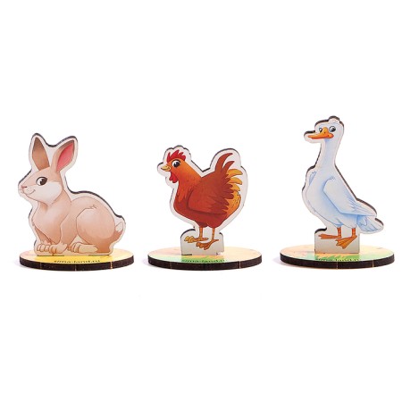 Figures of animals wooden "Farm. Pets"-2