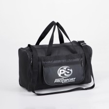 Sports bag with lightning, 3 outer pockets, black color
