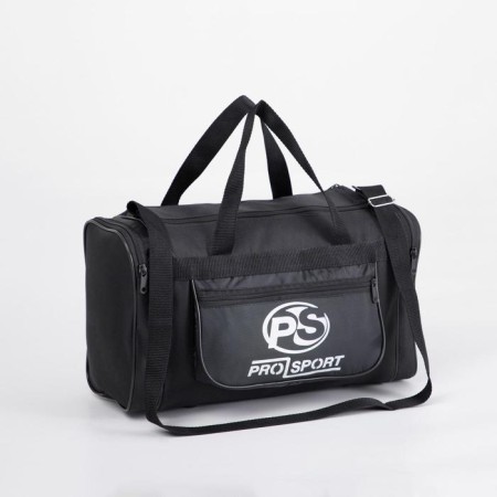Sports bag with lightning, 3 outer pockets, black color