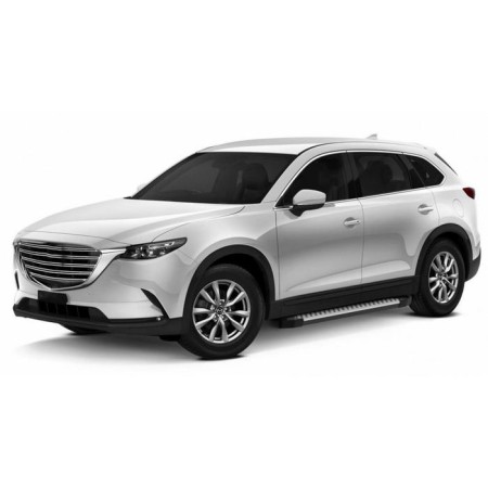 Thresholds for the car "BMW-Style Circle" Rival for Mazda CX-9 II 2016, 193 cm, 2 pcs., Aluminum, D193al.3803.2