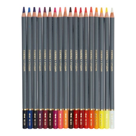 Pencils Watercolor Gamma "Studio" 36 colors, barrier 3.8 mm, cardboard box, 110822_36-3