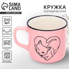 Ceramic Catcane mug, 210 ml