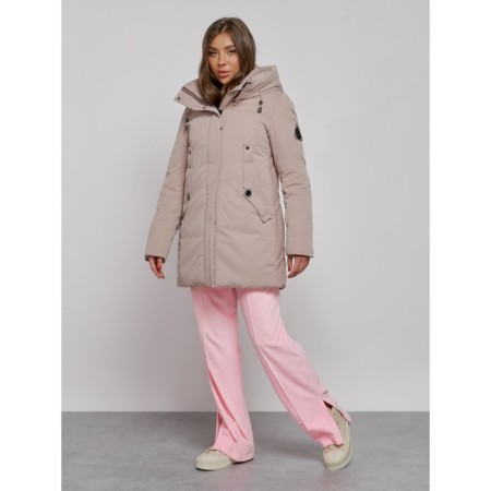 Winter jacket, size 42, brown color-1