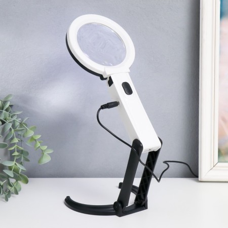 Lamp-lupa x2.5 x8 for LEDX10 creativity from 2AA+ from the Linza network D = 2.5 and 9 cm-3