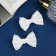 Hair clip "Schoolgirl" (set 2 pcs) pattern, 6 cm, white
