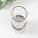 Ceramics candlestick, glass for 1 candle "chrome" d = 7.5 cm silver 9.2x9.2x29.5 cm