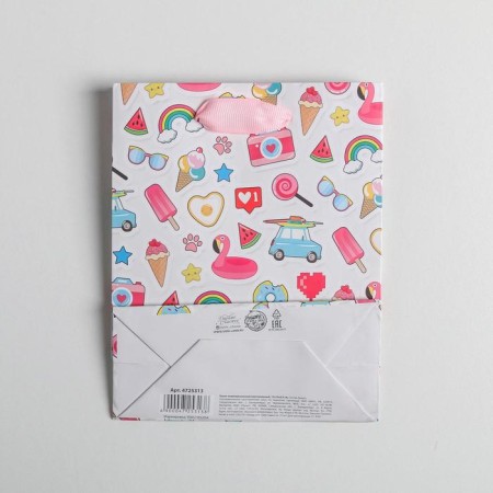 Gift Laminated Vertical Gift, packaging, “good mood!”, S 12 x 15 x 5.5 cm-3