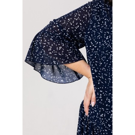 Women's dress, size 56, dark blue color-6