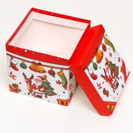Self -assembly box "Santa Claus and Christmas tree" 15 x 15 x 15 cm-3
