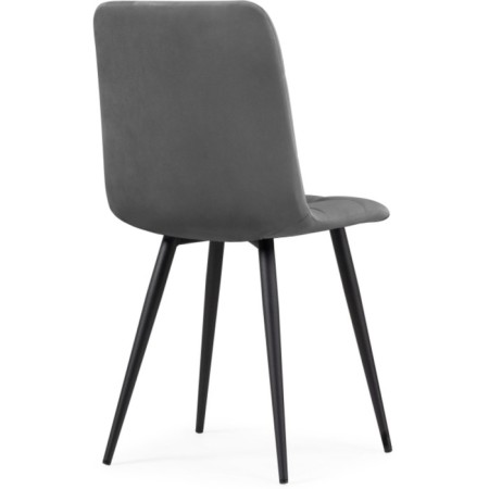 Stool on a metal frame chilli metal/velor, black/gray 43.5x50x87.5 cm-3