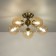 Ceiling chandelier CITILUX “Tommy” CL102153, 52x52x24.5 cm, 5x40W, E14, brown color