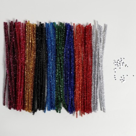 Set for creativity with fur sticks, brilliant-3