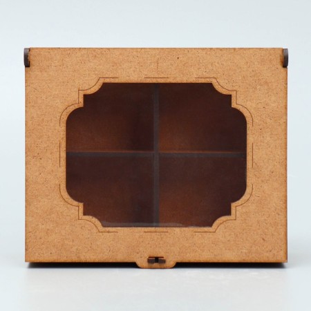 Wooden box with cells "Frame", 15.5 x 12.5 x 5 cm-3