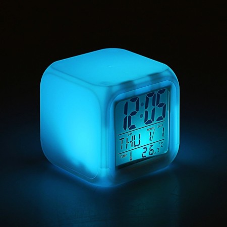 Luazon LB-03 alarm clock, date, temperature, white-4