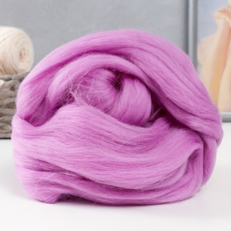 Fasting wool 100% half -toned wool 50 g (058, lilac)